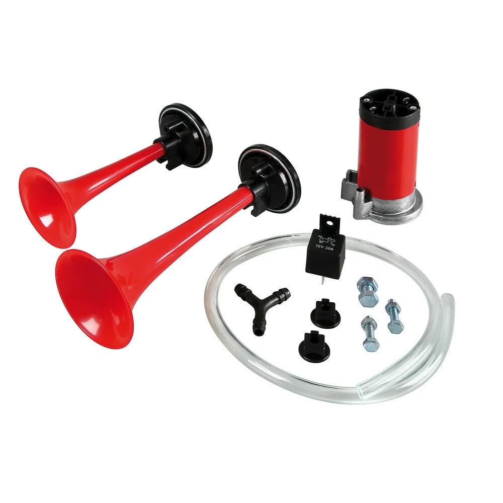 Claxon dublu electropneumatic LAMPA LAM42008, 66 mm, 12V, 30A, 118 dB, frecvențe 780/840 Hz