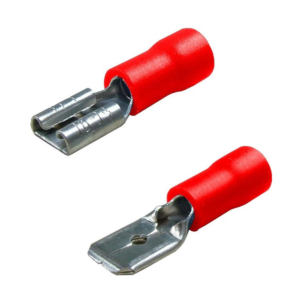 Set de 40 Conectori Electrice LAMPA LAM45051, Tip Mama-Tata, 6.3 x 0.8 mm, Roșii