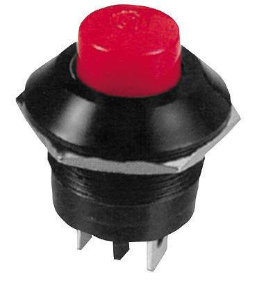 Întrerupător cu revenire LAMPA LAM45555, 12V-24V, 10A, diametru gaură montare 22.2 mm, adâncime gaură montare 6 mm