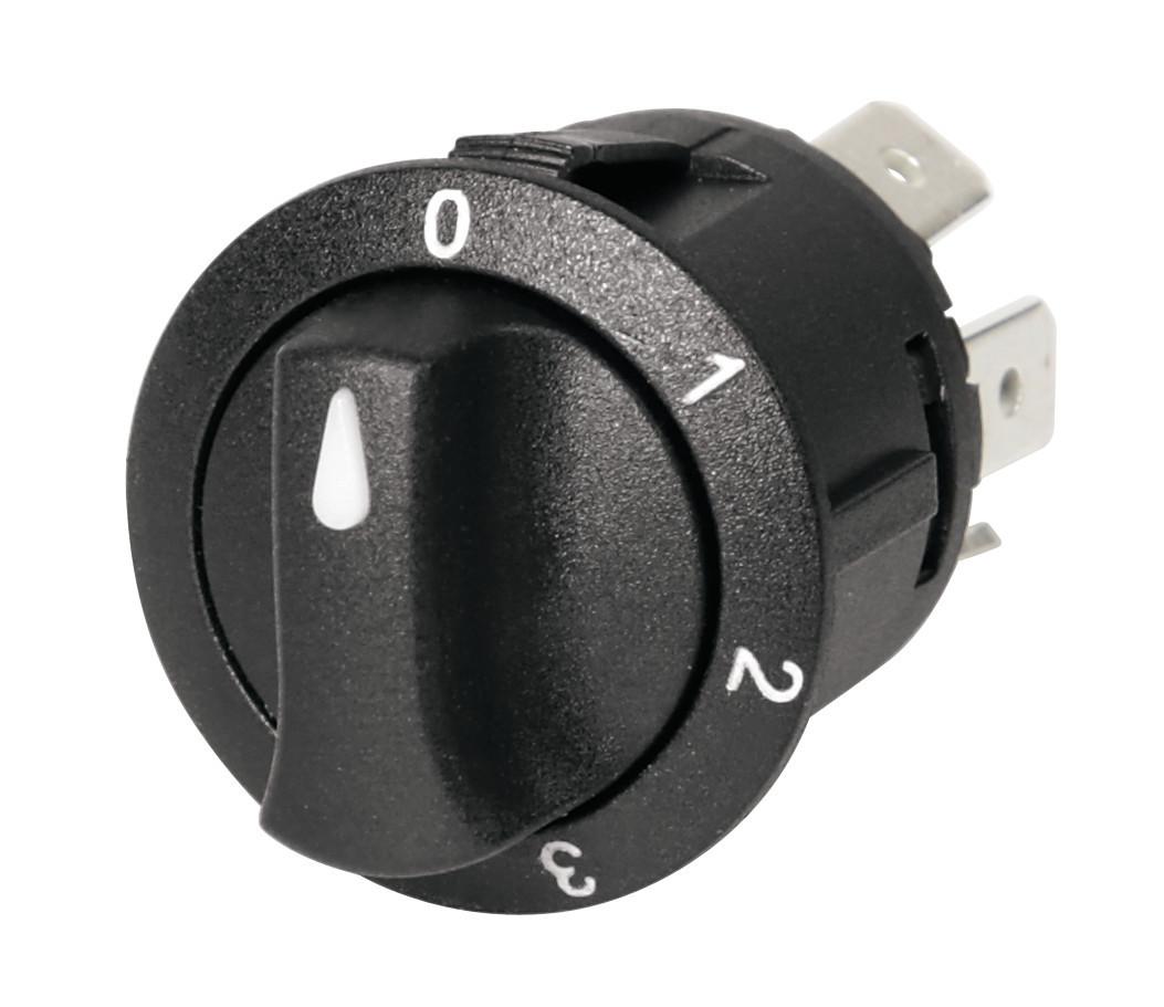 Întrerupător Rotativ cu 4 Poziții LAMPA LAM45566, 12-24V, 10A, LED Iluminat