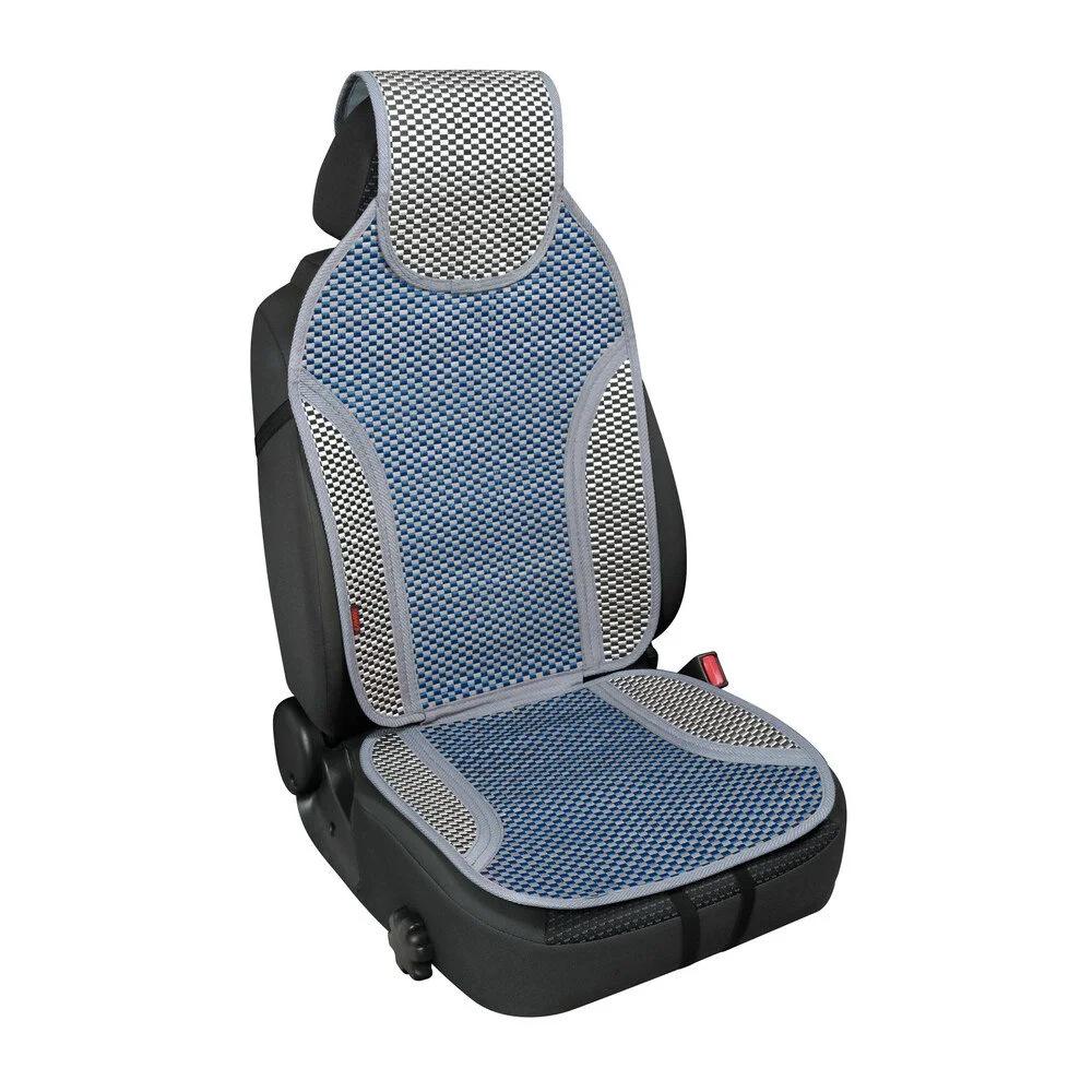 Husă pentru scaun auto din bambus LAMPA Fashion-Fresh, model LAM54466, culoare albastru