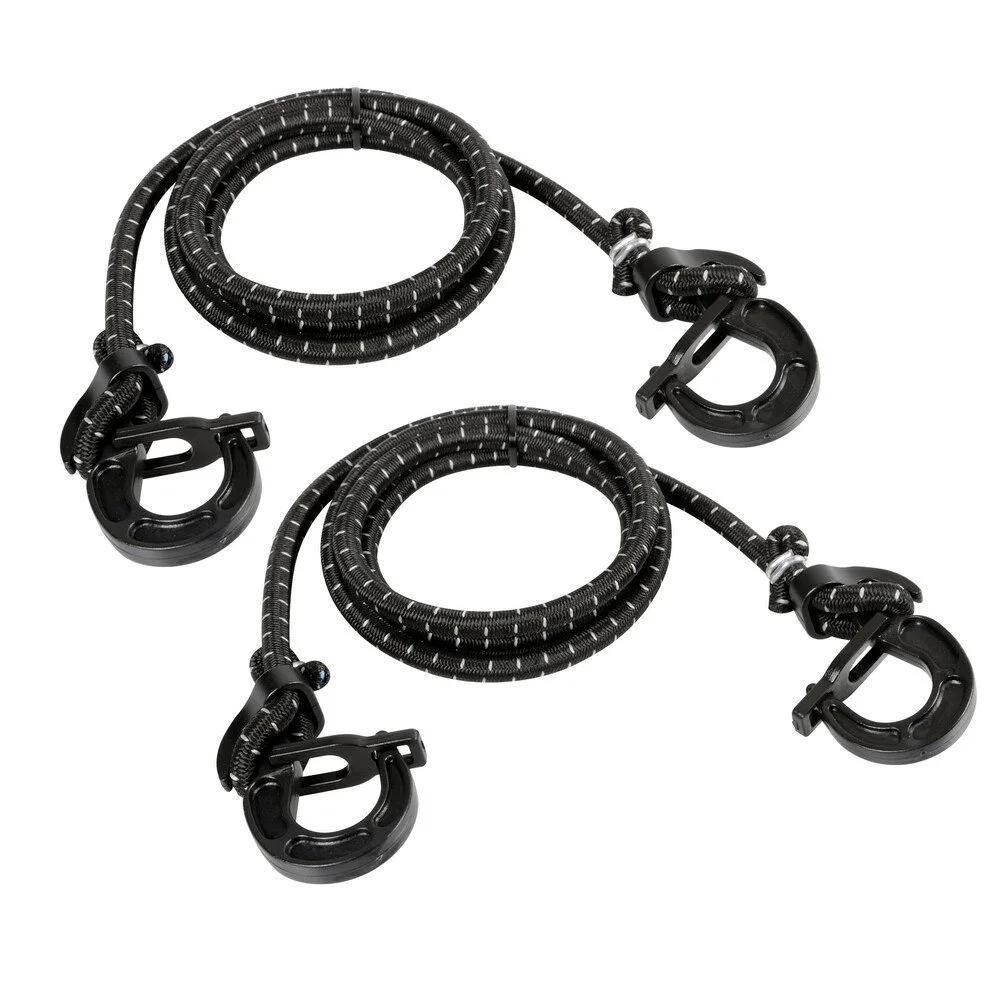 Set de 2 corzi elastice LAMPA LAM60178, 150 cm, cu cârlige de plastic ajustabile