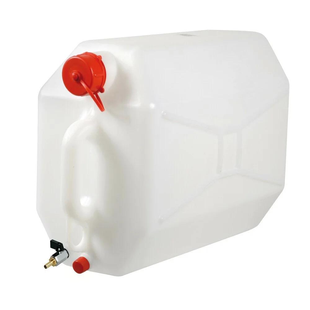 Canistră de plastic albă cu robinet LAMPA, 25 litri, model LAM66968
