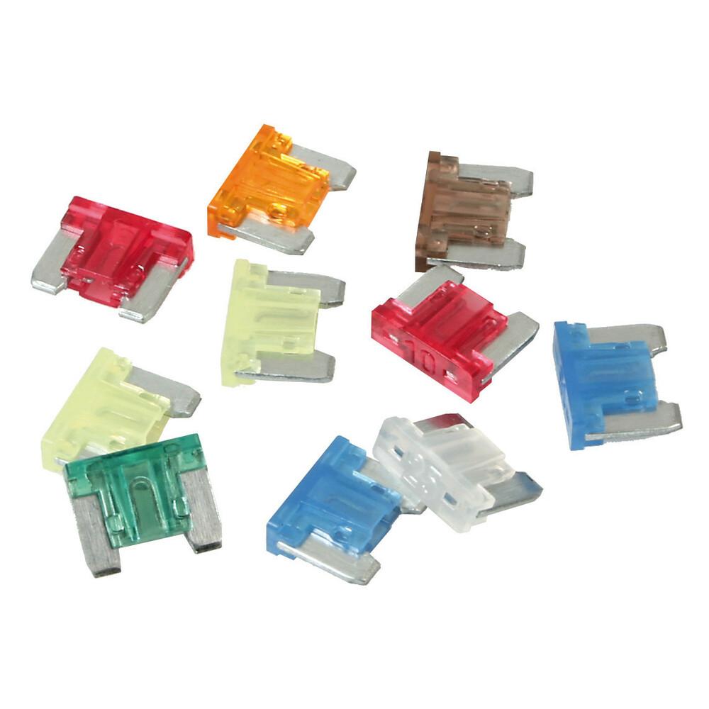 Set de 10 siguranțe auto plate micro, profil redus, LAMPA LAM70084, 12/32V