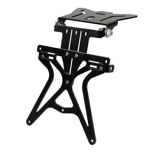 Suport Reglabil din Aluminiu pentru Număr de Înmatriculare Moto, LAMPA Aero X LAM90146, Negru