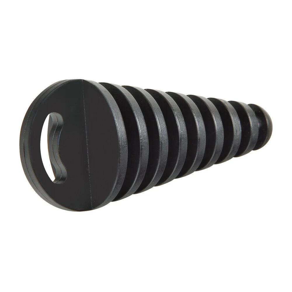 Dop de evacuare pentru motocicletă LAMPA Cap-2 LAM90156, diametru ajustabil 14-37 mm, culoare neagră