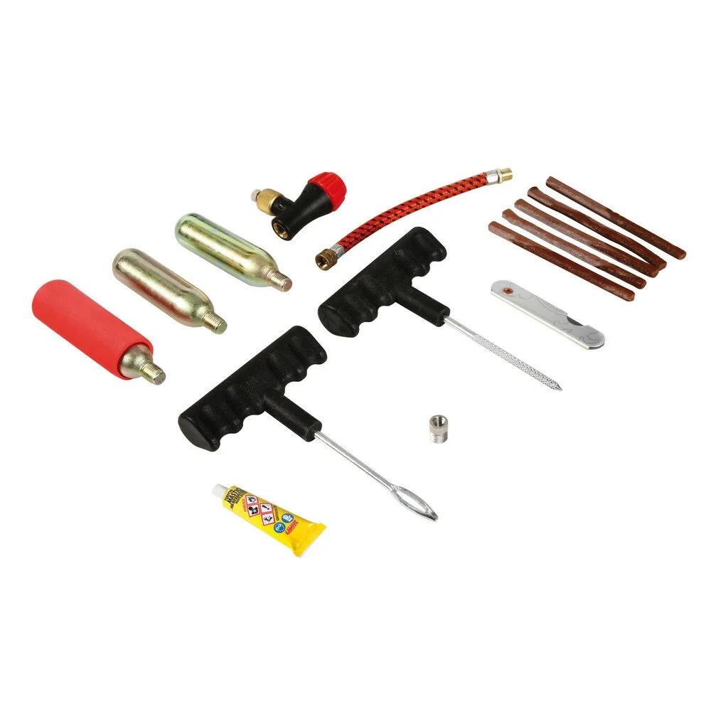 Set de Reparare Anvelope Moto LAMPA Go Pro LAM90237 cu Husă Neagră