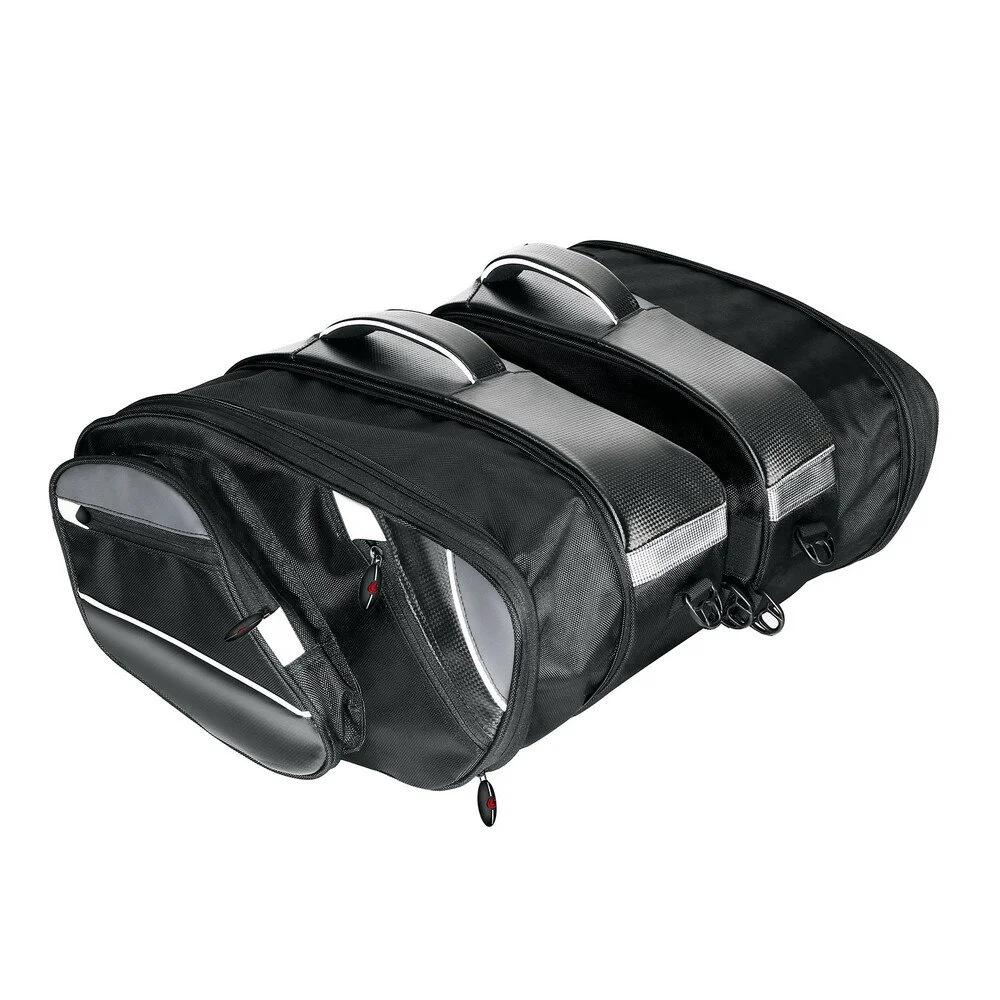 Geantă Laterală Moto LAMPA T Maxter, Poliester 1680D, Impermeabilă, 37 Litri, 4 Buzunare, Neagră, 47 x 26 x 31 cm (Model LAM90420)