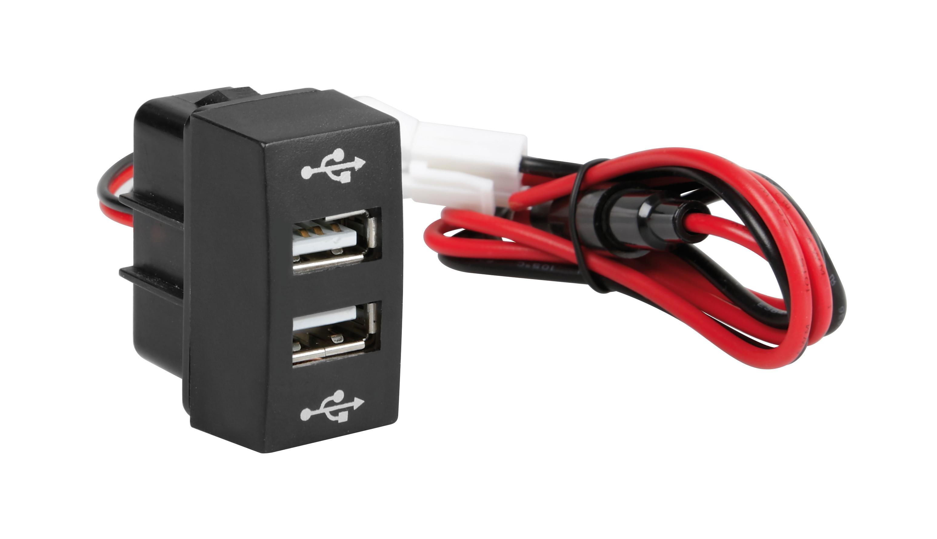Priză dublă USB cu încărcător 12/24V compatibil MC MP4 201, model LAMPA LAM97967