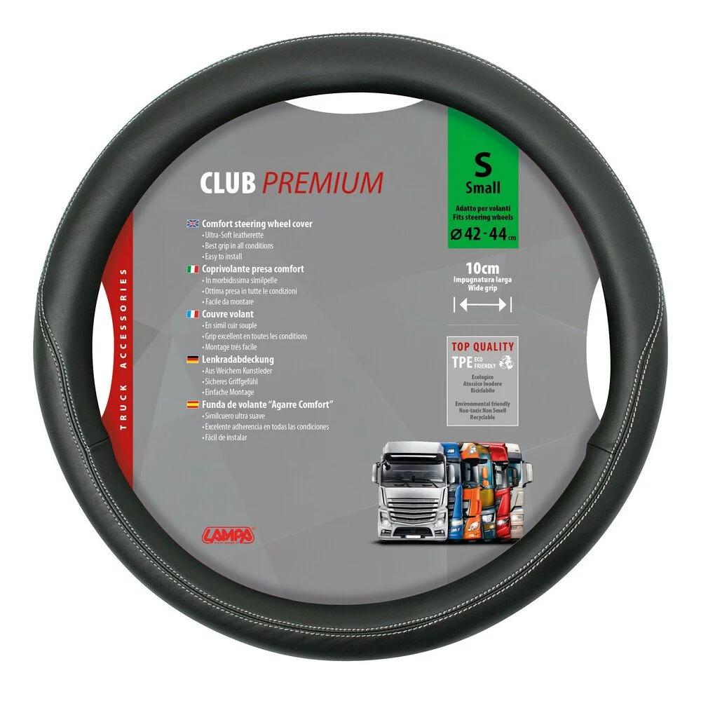 Husă volan camion LAMPA Club LAM98845, piele ecologică, compatibilă cu diametru 42-44 cm, culoare neagră