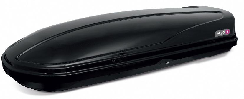 Cutie de Portbagaj Auto MODULA WeGo Black MBW4502, 450 Litri, Dimensiuni 175 x 82 x 44 cm, Sistem QuickRelease, Deschidere Dublă, Greutate Maximă Suportată 75 kg