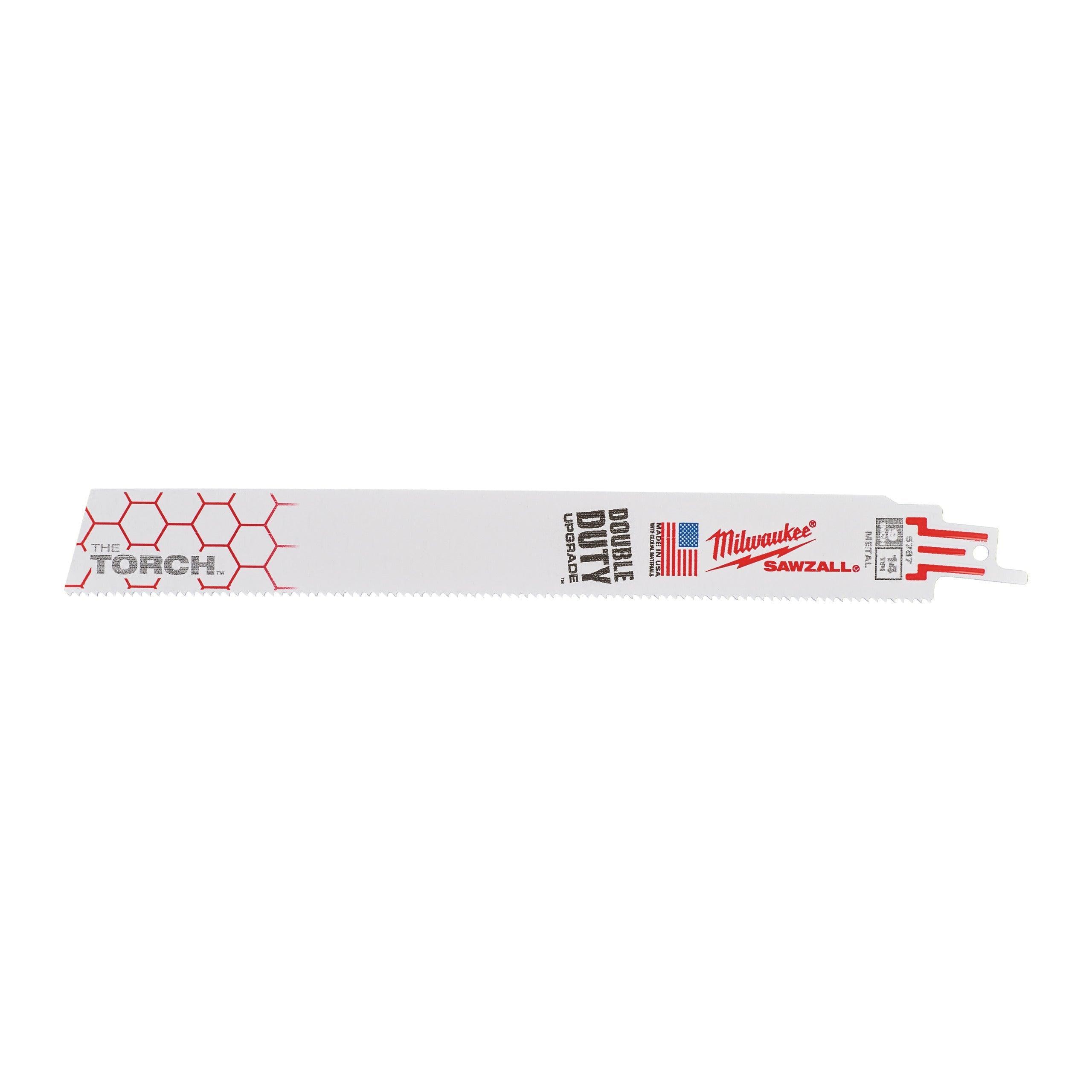 Set de 5 pânze de ferăstrău sabie 230 x 1,8 mm BiMetal TORCH™ Heavy Duty pentru demolare, cod Milwaukee 48005787