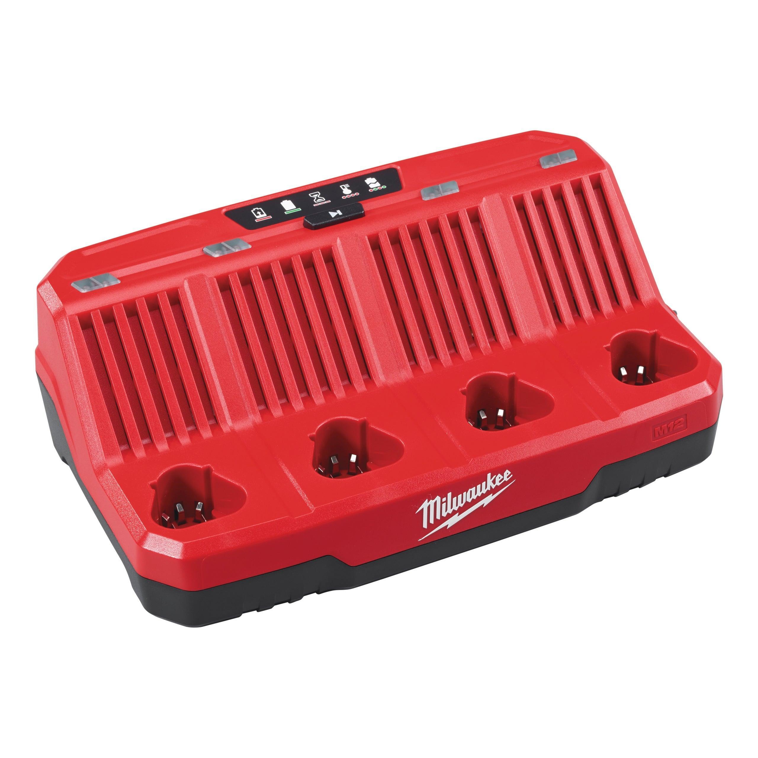 Încărcător Milwaukee M12™ cu 4 Porturi, Model M12C4, Cod 4932430554