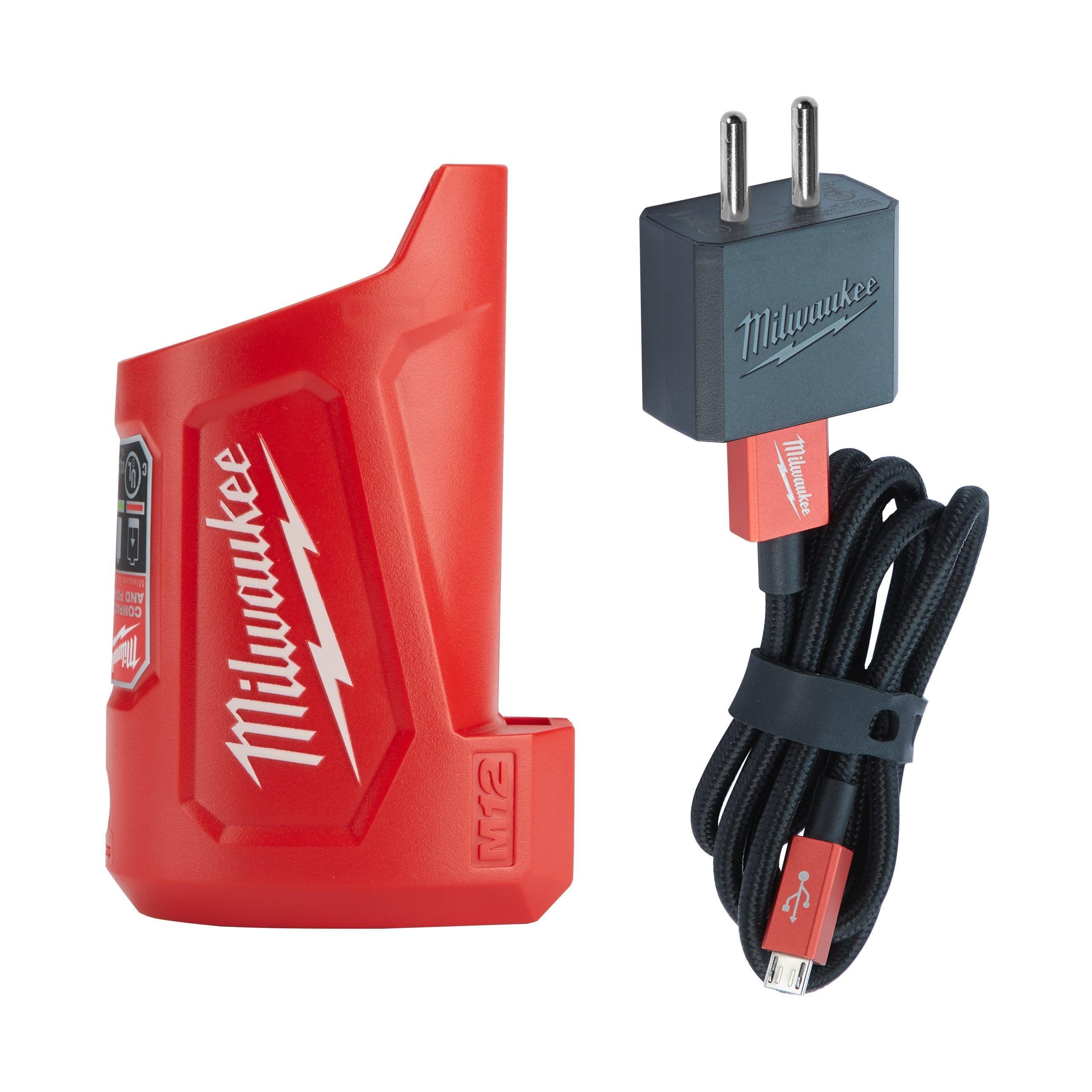 Încărcător și sursă de alimentare compactă Milwaukee M12™, model M12TC, cod 4932459450