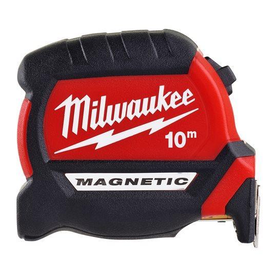 Ruletă Magnetică Milwaukee Premium, 10m x 27mm - 1 Bucată, Cod 4932464601