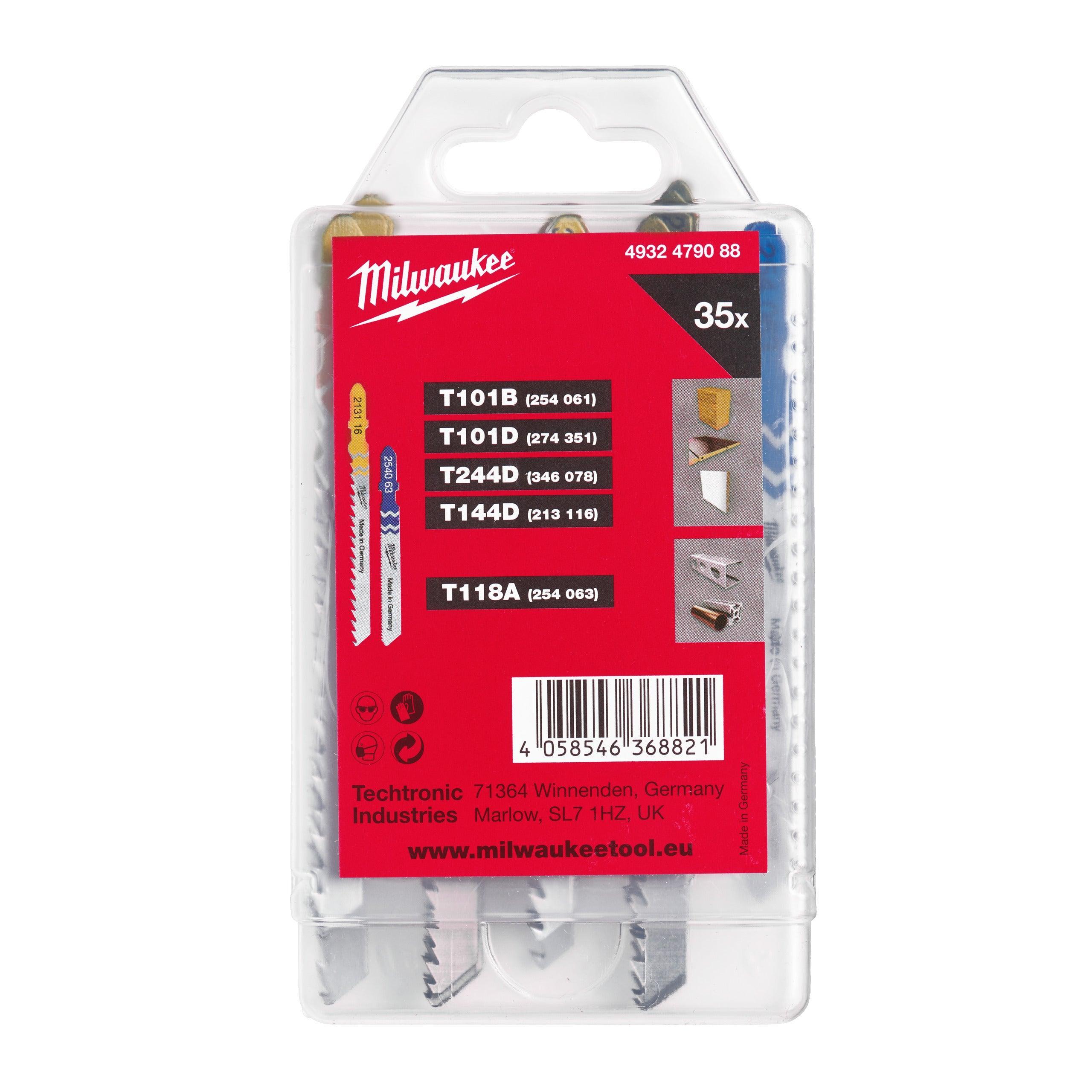Set de 35 pânze pendulare Milwaukee cu prindere în T - Cod produs: 4932479088