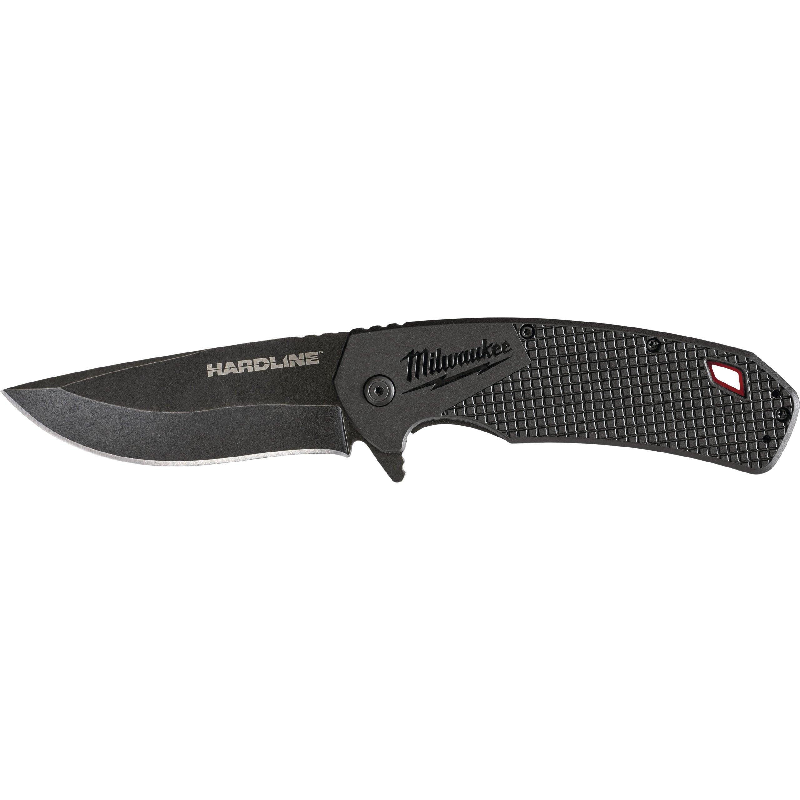 Cuțit pliabil Milwaukee HARDLINE cu lamă netedă de 89 mm, cod 4932492453