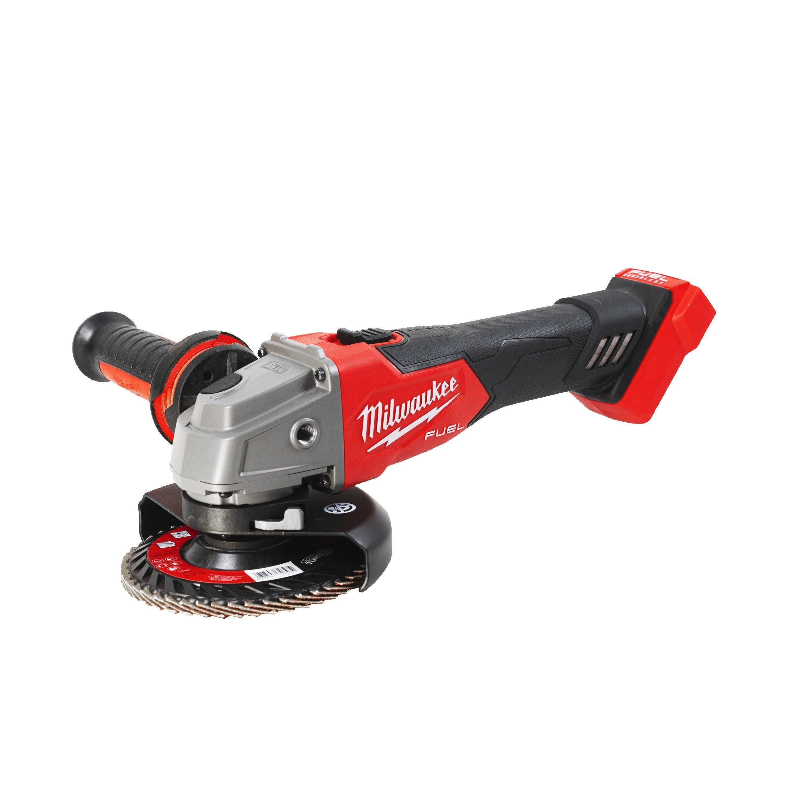 Polizor unghiular Milwaukee M18 FUEL™ 125 mm, model M18FSAG125X-0X, cu comutator culisant, fără acumulator și încărcător, include cutie HD, cod 4933478428
