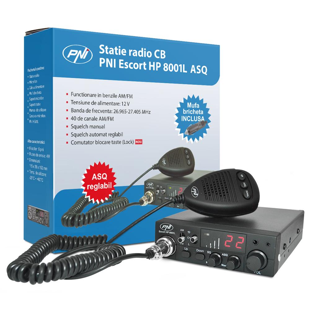 Stație Radio CB PNI Escort HP 8001L ASQ cu Căști și Microfon