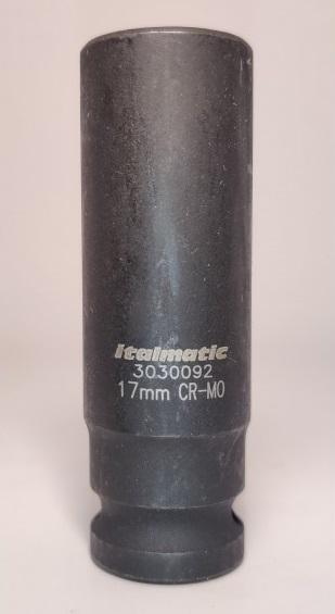 Cheie tubulară lungă de impact PANGUS PNG3030092, cu antrenor pătrat de 1/2 inch și deschidere de 17 mm