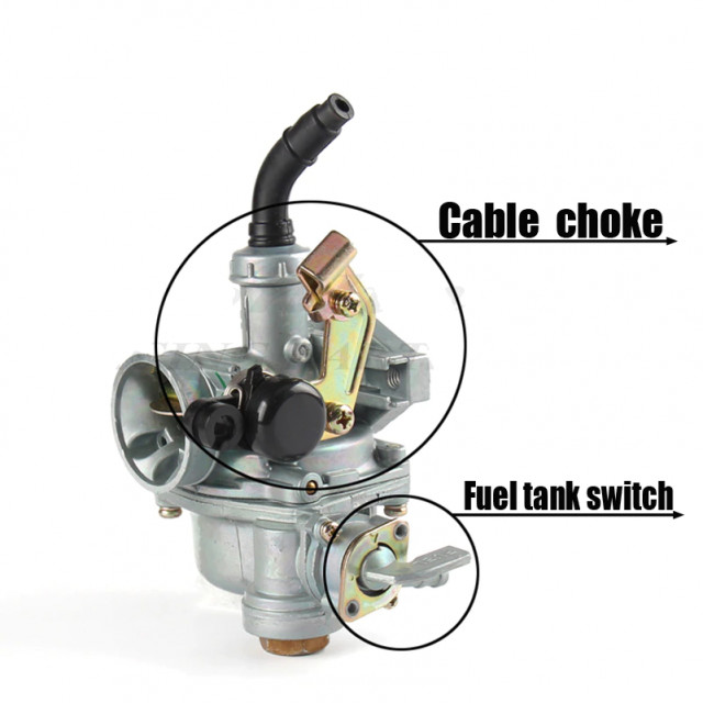 Carburator PZ19 pentru ATV 110cc (cu robinet de benzină)