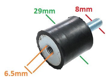 Amortizor universal pentru generator, motopompă (șurub-piulita) 8 mm