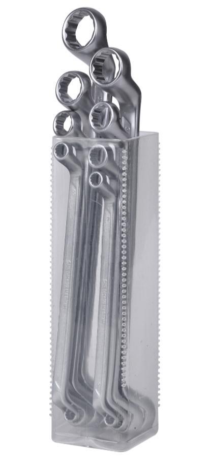 Set de 8 chei inelare SW-Stahl SW00180L, dimensiuni 6-22 mm, oțel crom-vanadiu, finisaj mat satin