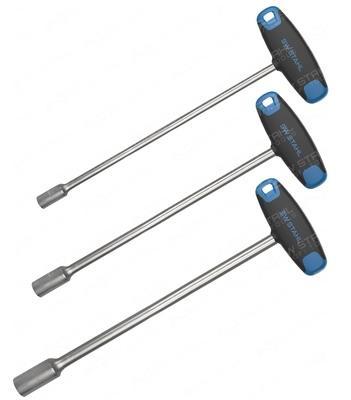 Set de 3 șurubelnițe SW-Stahl SW02052L, cu mâner în T și cap magnetic, dimensiuni chei 8 mm, 10 mm, 13 mm, lungime 230 mm, din oțel crom-vanadiu