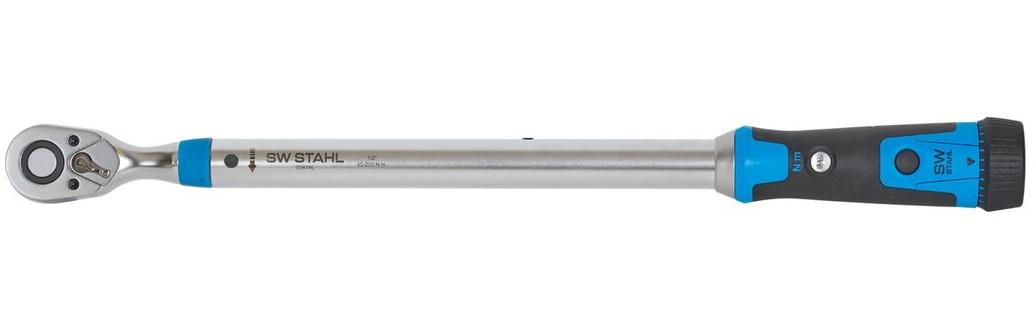 Cheie dinamometrică SW-Stahl SW03874L, cuplu de strângere 40-200 Nm, prindere pătrat de 1/2 inch, lungime 526 mm