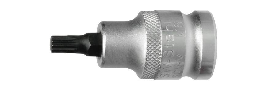 Cap Cheie Tubulară SW-Stahl SW05304SB, Profil Spline M10, Lungime 53 mm, Antrenor Pătrat 1/2 Inch, Oțel Crom-Vanadiu