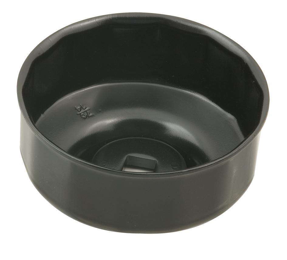 Cheie pentru filtru de ulei din oțel, 76 mm, cu 14 muchii, compatibilă cu antrenare de 3/8''