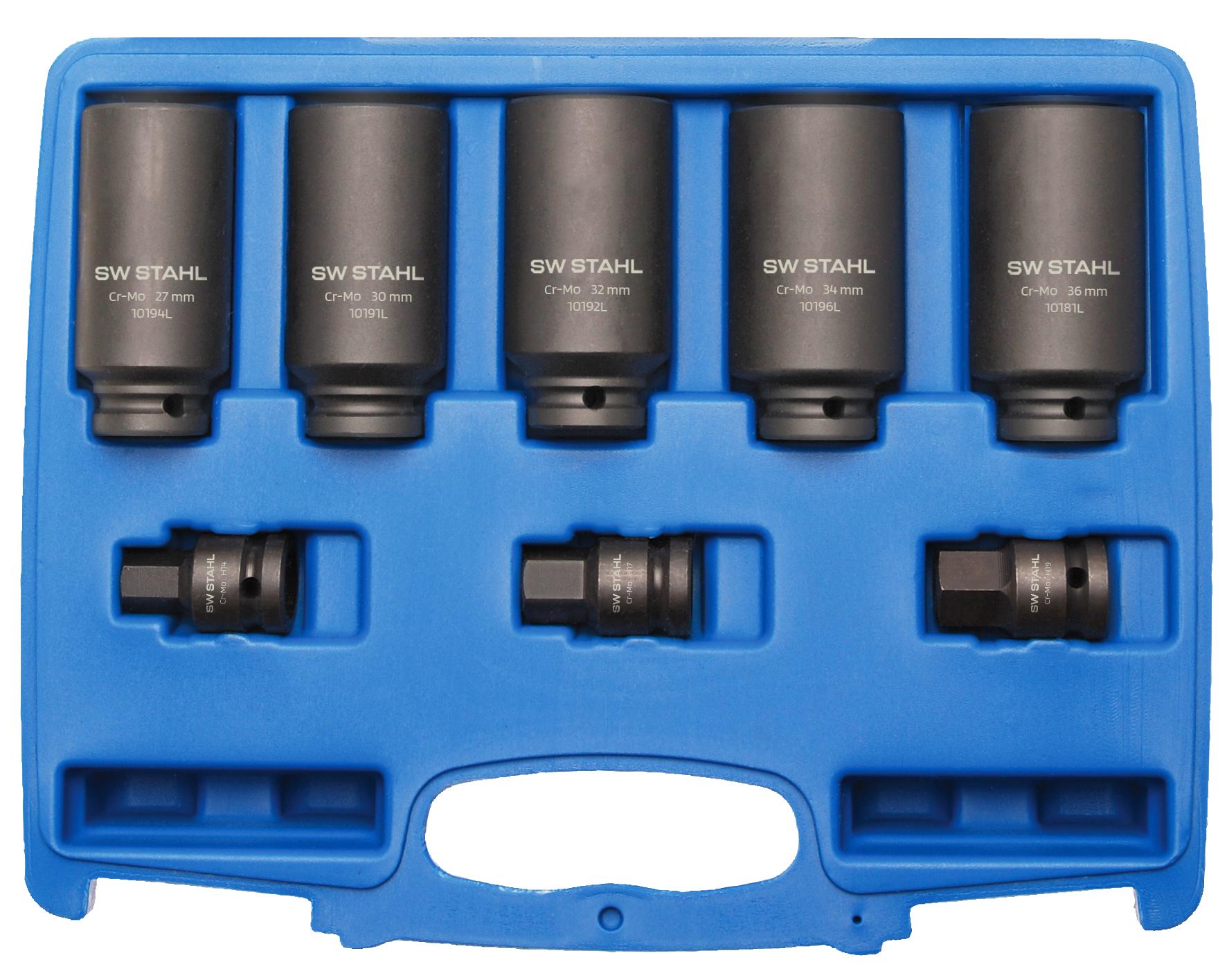 Set de 8 inserții tubulare IMPACT cu profil dodecagonal, 1/2