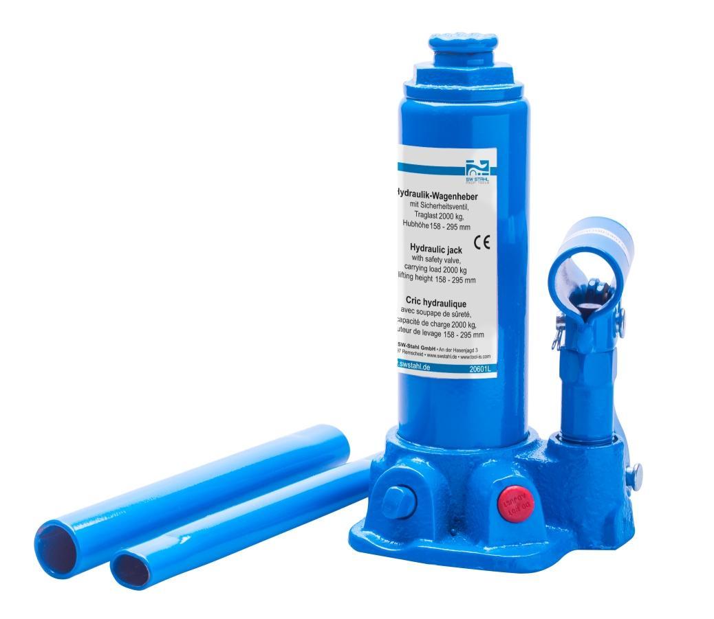 Cric hidraulic SW-Stahl SW20601L - Capacitate de ridicare 2 tone, 168-316 mm, Albastru