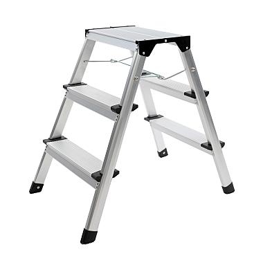 Scară pliabilă din aluminiu SW-Stahl SW20922L, 3 trepte, capacitate maximă 150 kg
