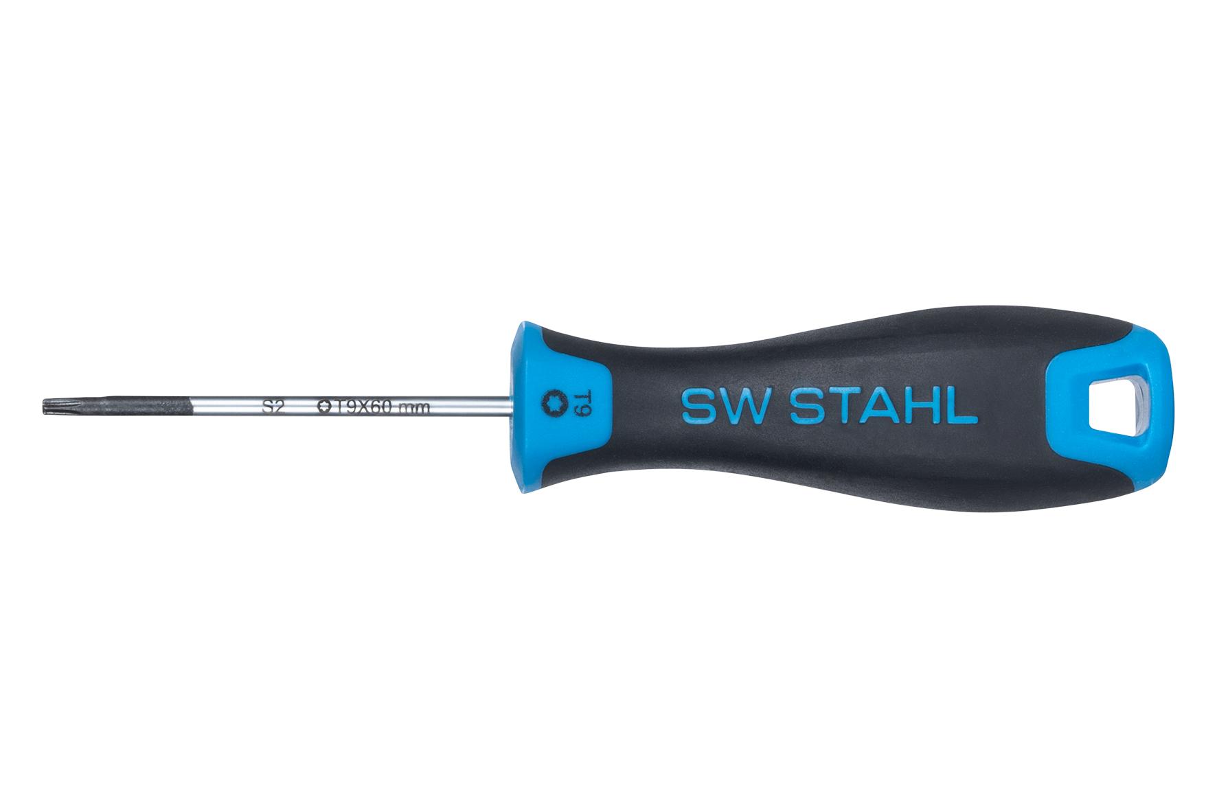 Șurubelniță Torx SW-Stahl SW32709SB, T9 x 60 mm, mâner bicomponent, vârf magnetic