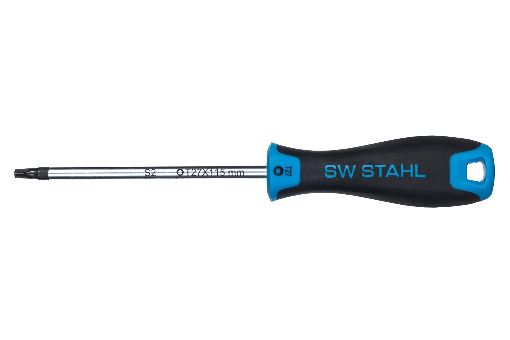 Șurubelniță Torx T27 x 115 mm SW-Stahl SW32727SB, cu mâner bicomponent și vârf magnetic