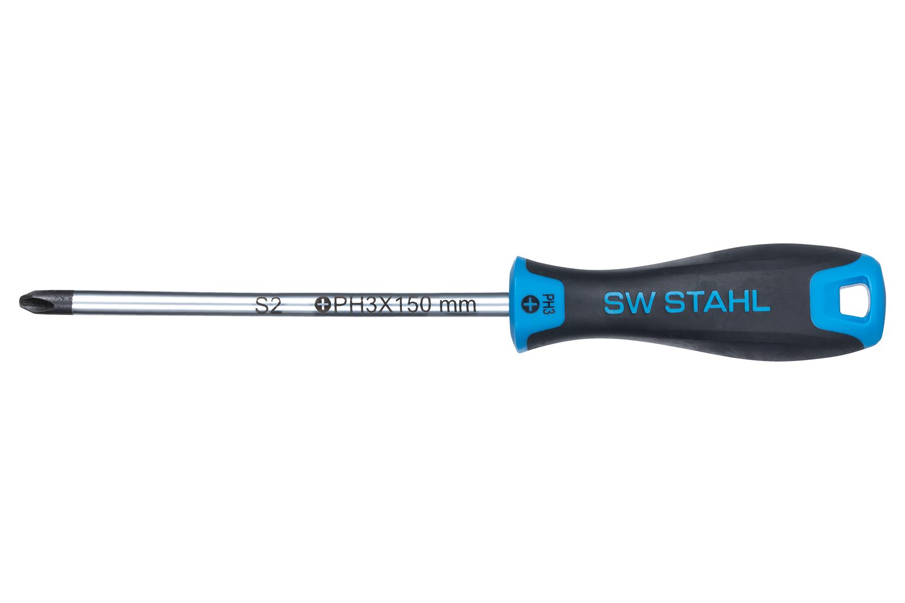 Șurubelniță cu profil stea SW-Stahl SW32763SB, PH3 x 150 mm, mâner bicomponent, vârf magnetic
