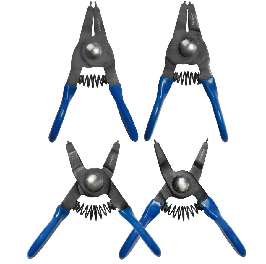 Set de 4 clești pentru siguranțe SW-Stahl SW41470L, lungime 75 mm, cu mânere cauciucate