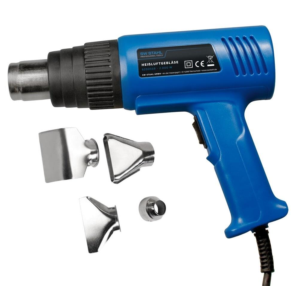 Pistol cu aer cald SW-Stahl SW62005SB, 2000W, temperatură reglabilă 350-550°C, debit aer 300-500 l/min