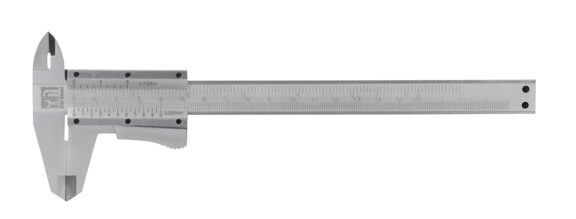 Subler din oțel SW-Stahl SW72300L, lungime totală 220 mm, scală de măsurare imperială, precizie de 0,05 mm