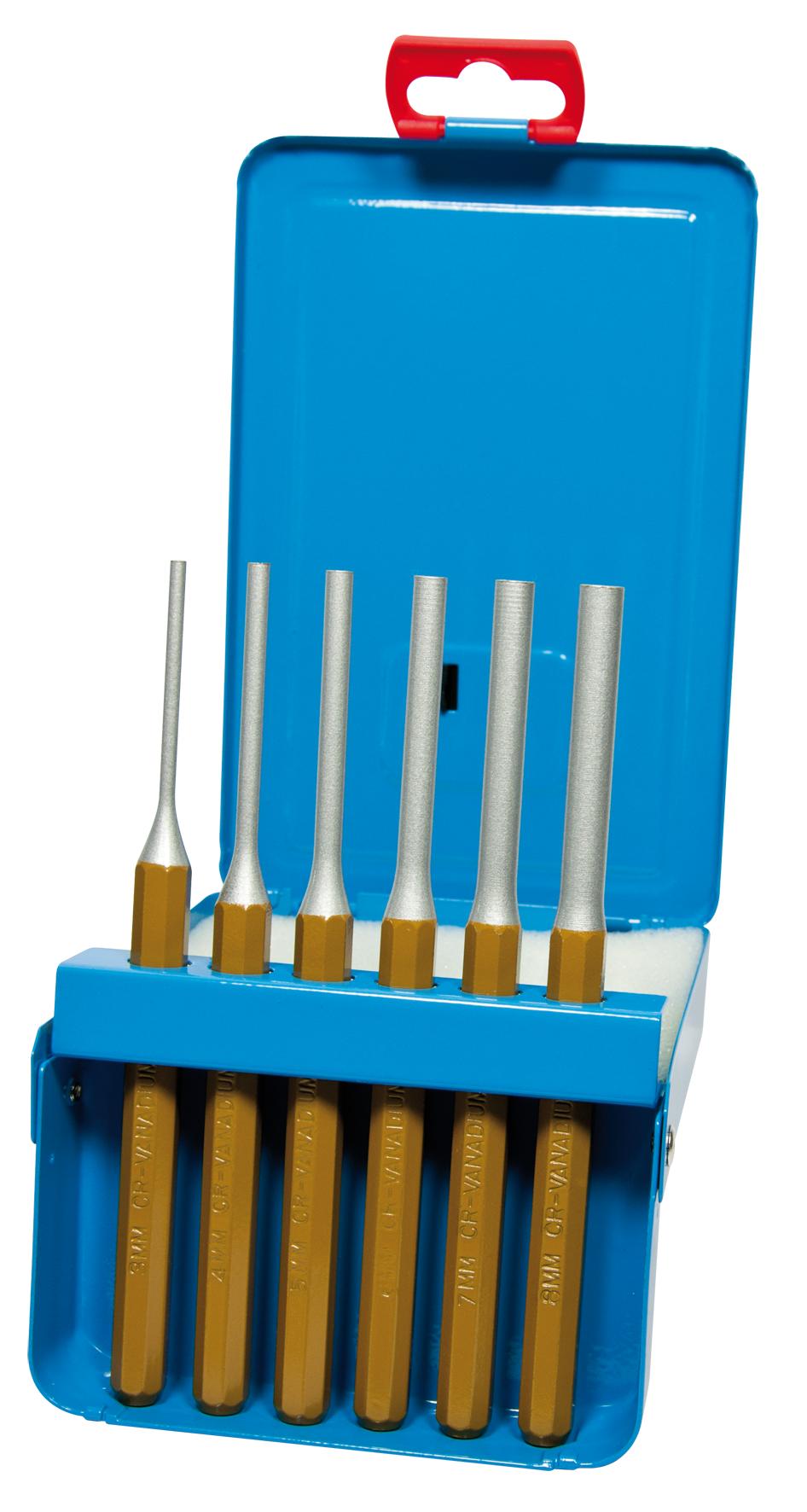 Set de poansoane SW-STAHL, dimensiuni 3-8 mm, 6 bucăți, model SW82620L