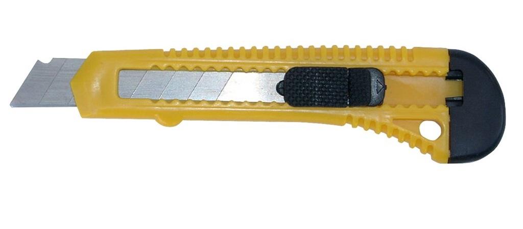 Cutter SW-Stahl SW90610L pentru mochete, lamă de 18 mm, lungime totală 200 mm, din plastic