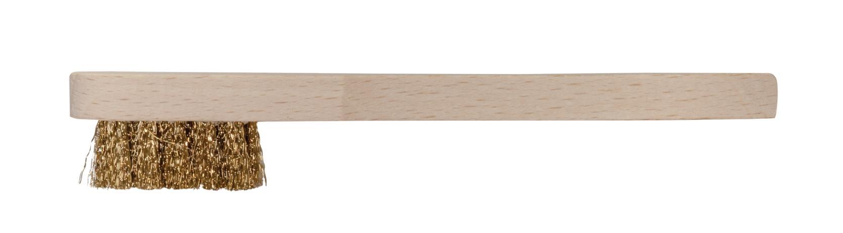 Perie de Sârmă Manuală SW-Stahl SW93900L, Mâner din Lemn, Lungime 150 mm, Fire din Alamă, Ideală pentru Curățarea Bujii Incandescente