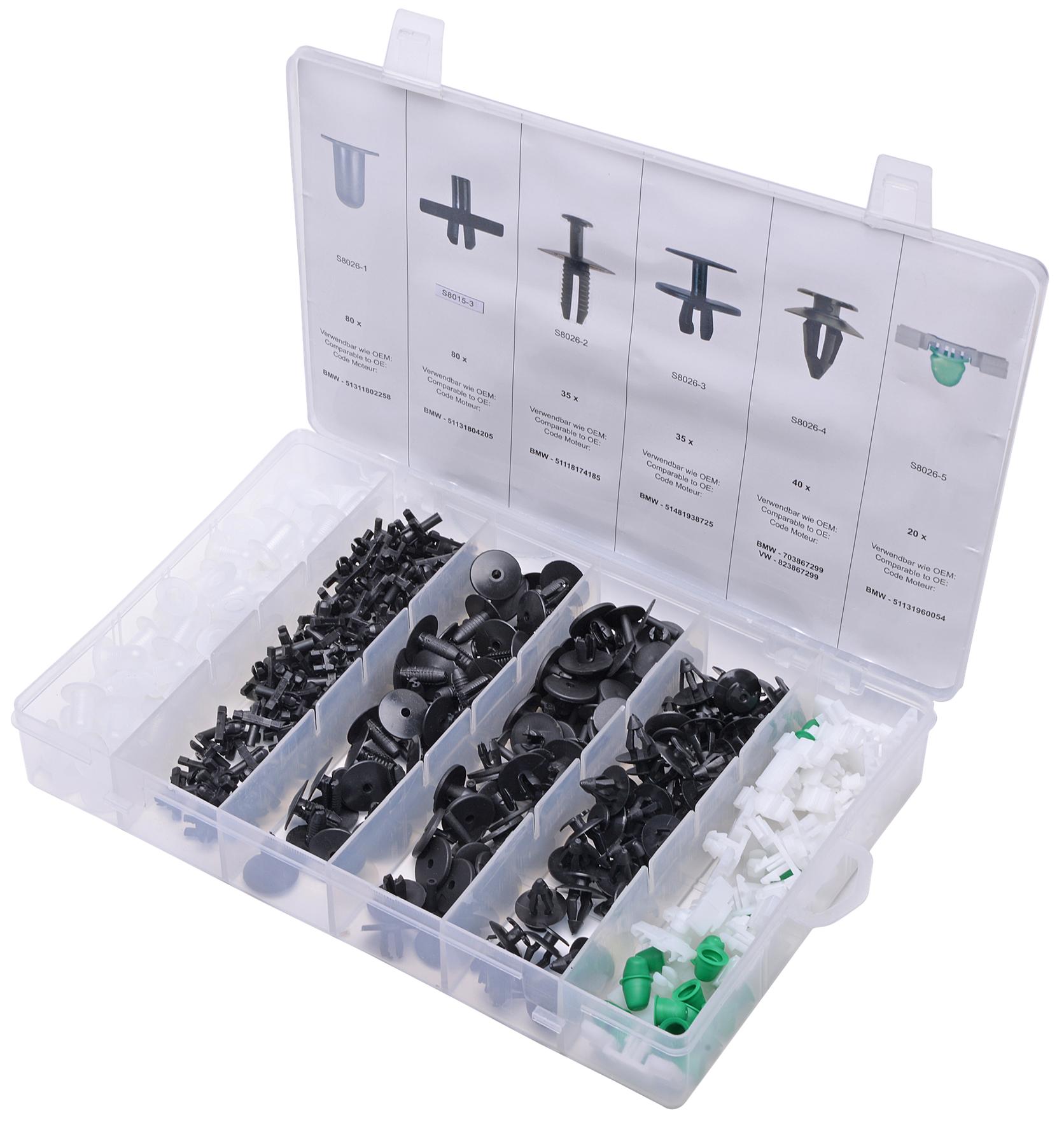 Set de 290 cleme de prindere pentru BMW