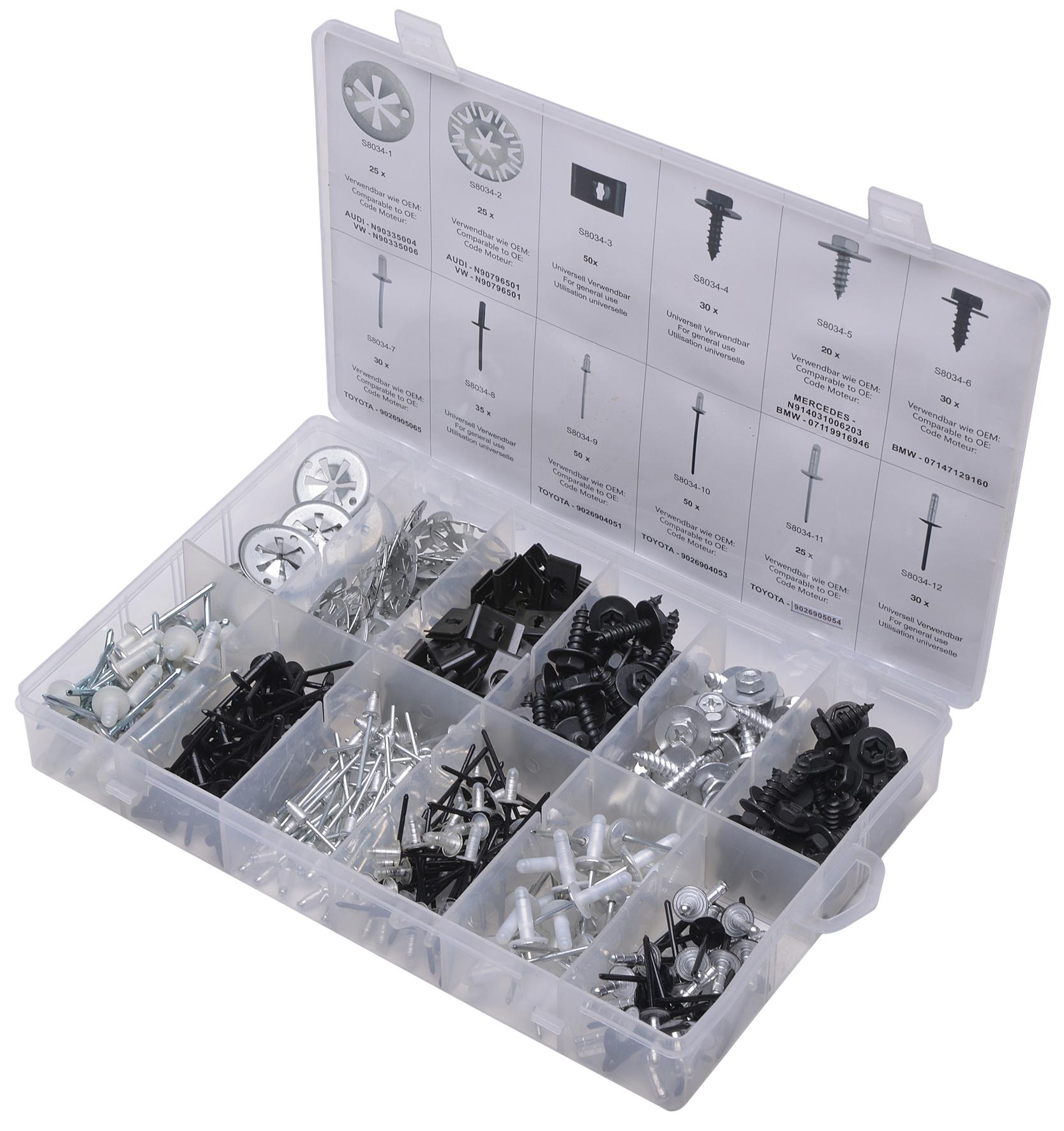 Set de 400 elemente de fixare cu eliberare rapidă pentru Audi/VW