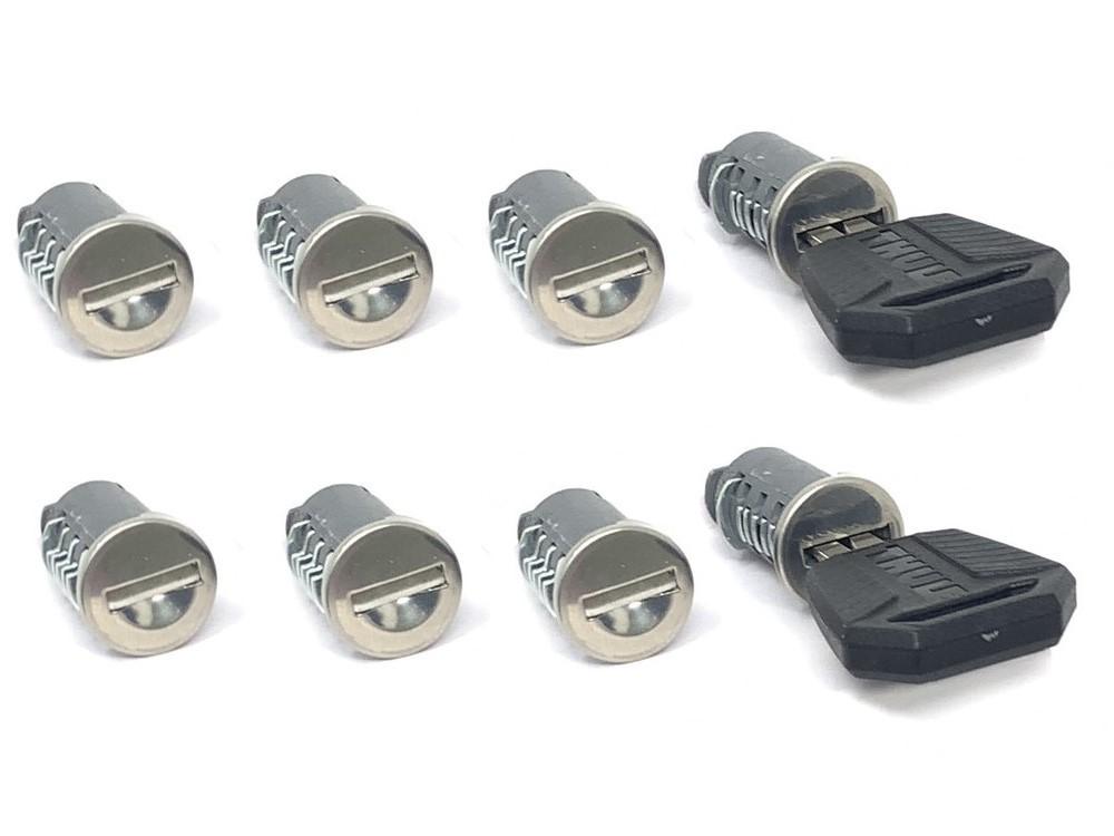 Set de 8 Butuci și Chei pentru Sistemul Thule One-Key TH450800, Compatibil cu Blocarea Portbagajelor Thule