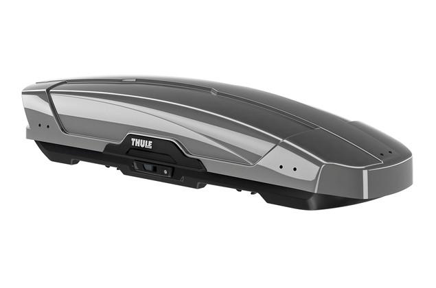 Cutie portbagaj auto THULE Motion XT Sport 629600, gri titan lucios, deschidere dublă, 300L, 75 kg, dimensiuni 189x67.5x43 cm
