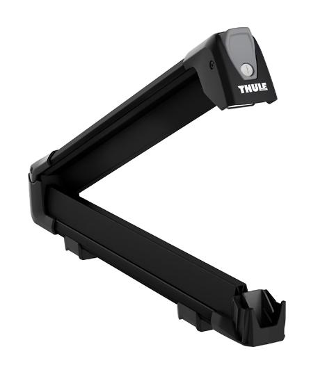 Suport THULE SnowPack 732400 pentru Schi și Snowboard, Montare pe Bare Transversale, Capacitate: 4 Perechi de Schiuri sau 2 Plăci de Snowboard, Culoare Negru