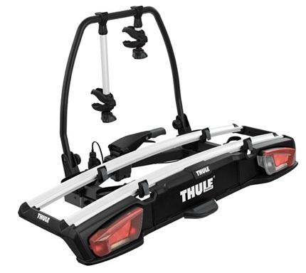 Suport auto THULE VeloSpace XT 938000 pentru 2 biciclete, montare pe cârligul de remorcare, capacitate maximă de încărcare 60 kg, alimentare cu 13 pini
