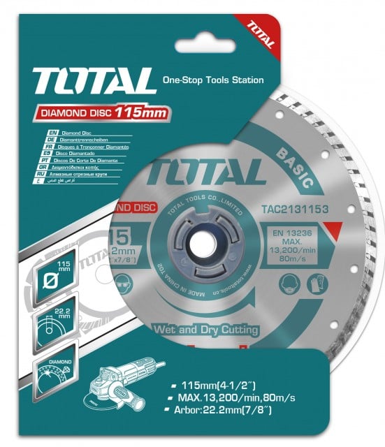 Disc diamantat Turbo pentru tăiere beton 115mm